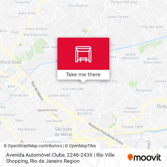 Avenida Automóvel Clube, 2246-2436 | Rio Ville Shopping map