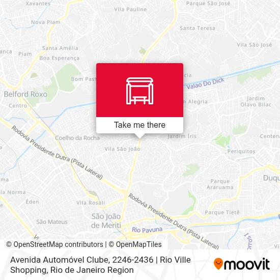 Avenida Automóvel Clube, 2246-2436 | Rio Ville Shopping map