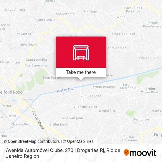 Avenida Automóvel Clube, 270 | Drogarias Rj map