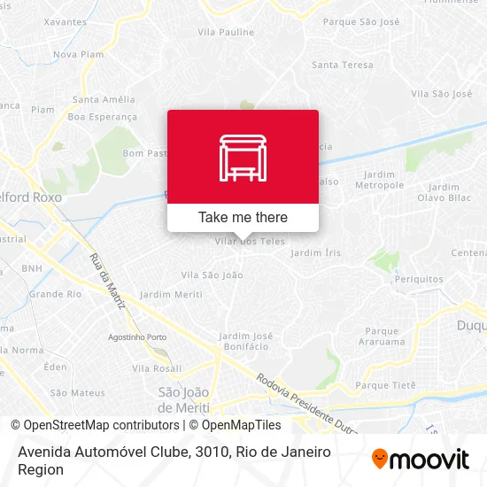 Avenida Automóvel Clube, 3010 map