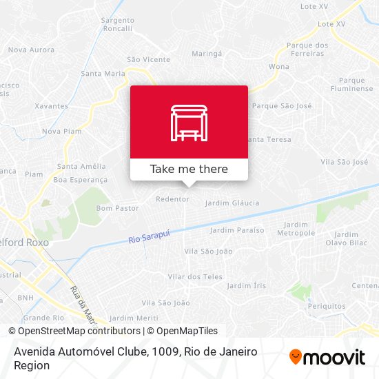 Avenida Automóvel Clube, 1009 map