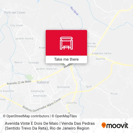Avenida Vinte E Dois De Maio | Venda Das Pedras (Sentido Trevo Da Reta) map