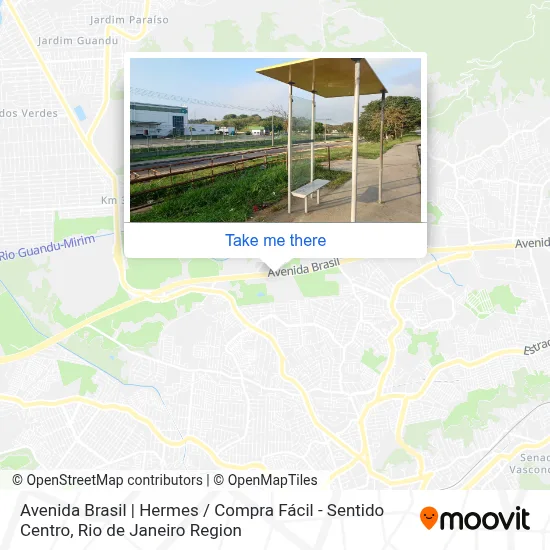 Avenida Brasil | Hermes / Compra Fácil - Sentido Centro map