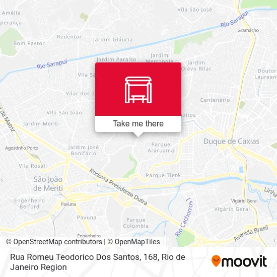 Rua Romeu Teodorico Dos Santos, 168 map