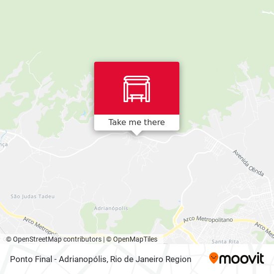 Ponto Final - Adrianopólis map