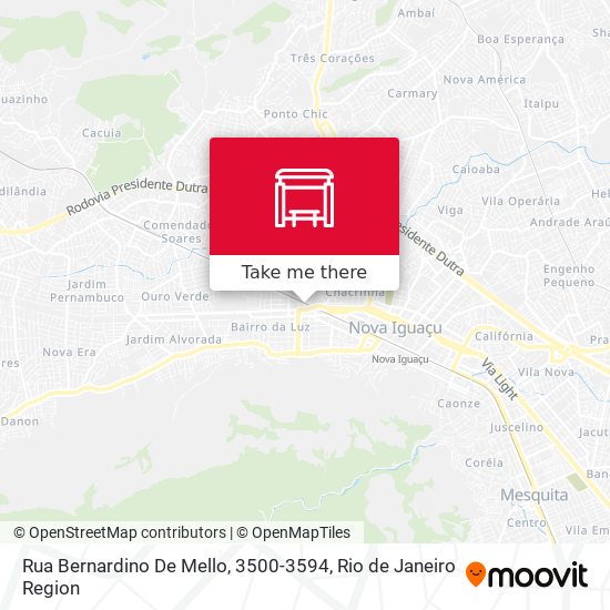 Mapa Rua Bernardino De Mello, 3500-3594