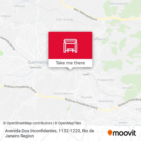 Mapa Avenida Dos Inconfidentes, 1132-1220