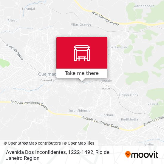 Mapa Avenida Dos Inconfidentes, 1222-1492