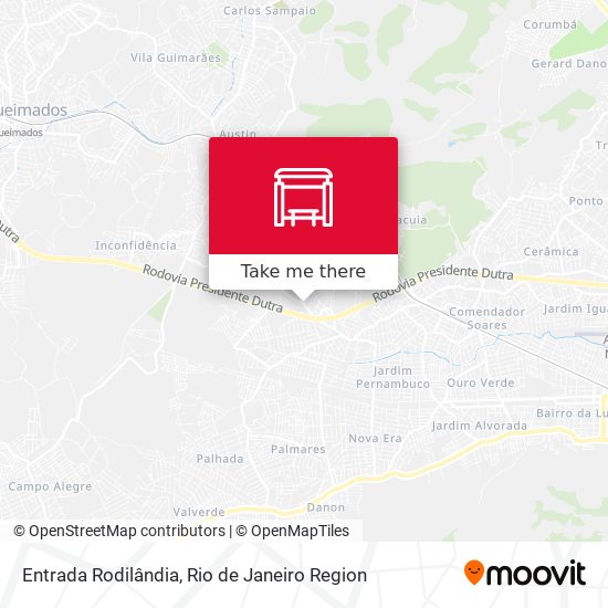 Entrada Rodilândia map