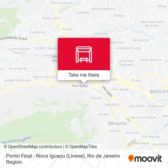 Ponto Final - Nova Iguaçu (Linave) map