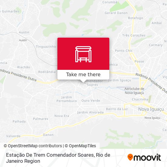 Estação De Trem Comendador Soares map