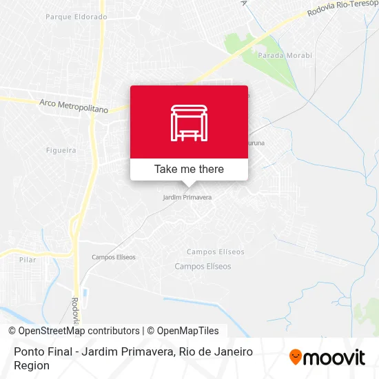 Ponto Final - Jardim Primavera map