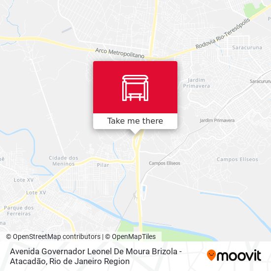 Avenida Governador Leonel De Moura Brizola - Atacadão map