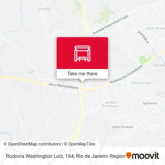 Rodovia Washington Luíz, 164 map