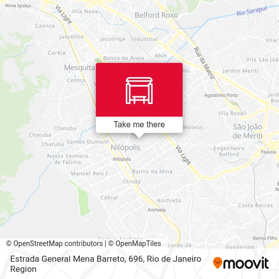 Estrada General Mena Barreto, 696 map