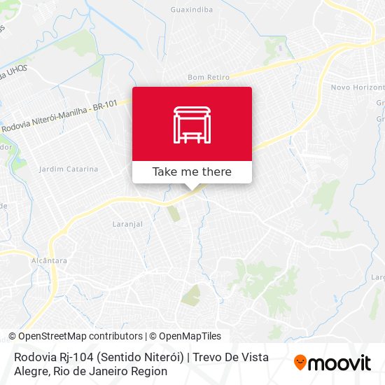 Mapa Rodovia Rj-104 (Sentido Niterói) | Trevo De Vista Alegre