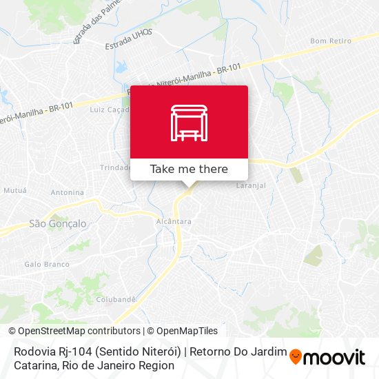 Rodovia Rj-104 (Sentido Niterói) | Retorno Do Jardim Catarina map