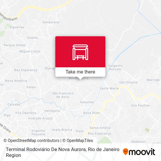 Terminal Rodoviário De Nova Aurora map