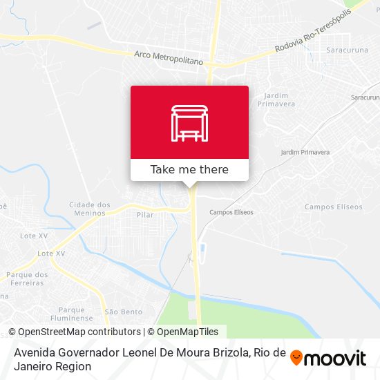 Mapa Avenida Governador Leonel De Moura Brizola