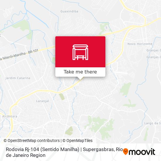 Mapa Rodovia Rj-104 (Sentido Manilha) | Supergasbras