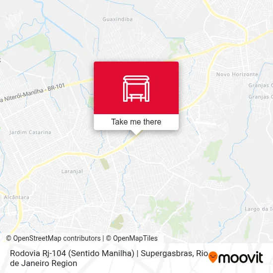 Rodovia Rj-104 (Sentido Manilha) | Supergasbras map
