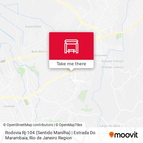 Mapa Rodovia Rj-104 (Sentido Manilha) | Estrada Do Marambaia