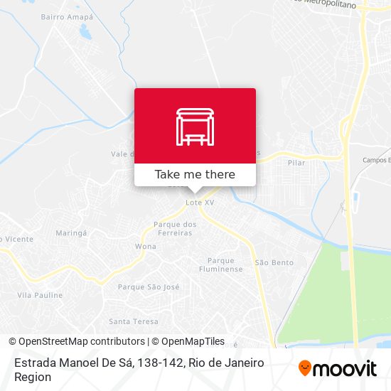 Mapa Estrada Manoel De Sá, 138-142