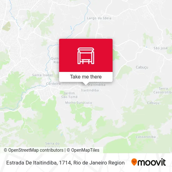 Estrada De Itaitindiba, 1714 map