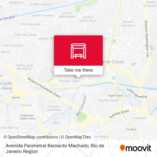 Avenida Perimetral Bernardo Machado map