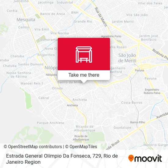 Estrada General Olímpio Da Fonseca, 729 map