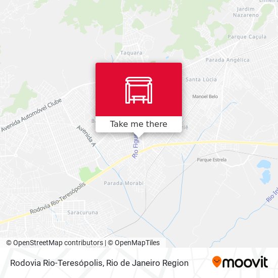 Rodovia Rio-Teresópolis map