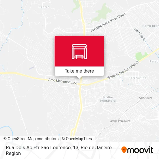 Rua Dois Ac Etr Sao Lourenco, 13 map