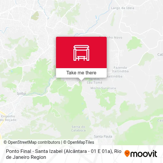 Ponto Final - Santa Izabel (Alcântara - 01 E 01a) map