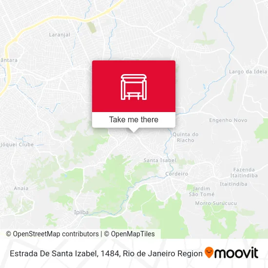 Estrada De Santa Izabel, 1484 map