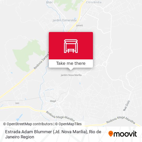 Mapa Estrada Adam Blummer (Jd. Nova Marília)