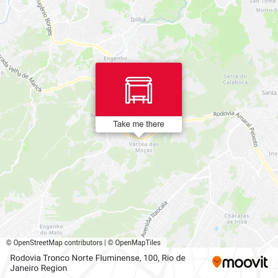 Rodovia Tronco Norte Fluminense, 100 map