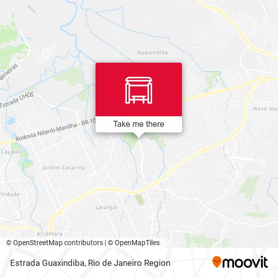 Estrada Guaxindiba map
