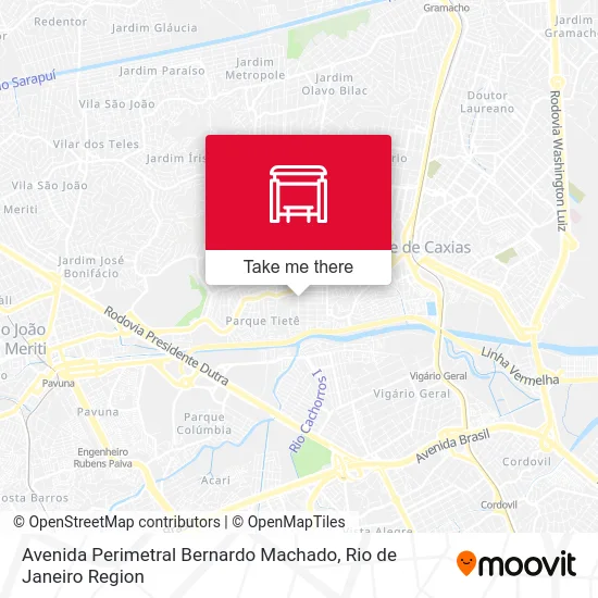 Avenida Perimetral Bernardo Machado map