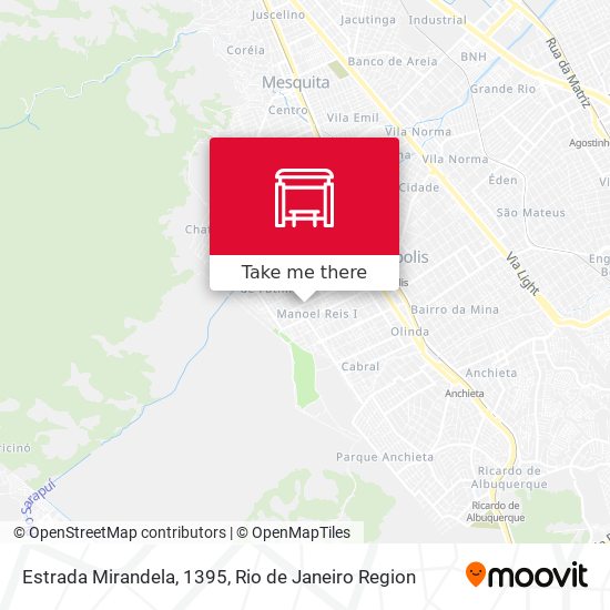 Estrada Mirandela, 1395 map