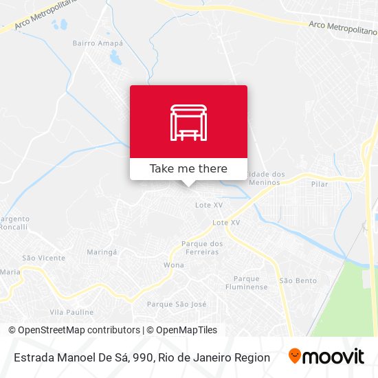 Estrada Manoel De Sá, 990 map
