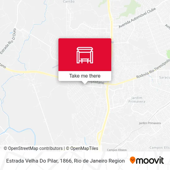 Estrada Velha Do Pilar, 1866 map