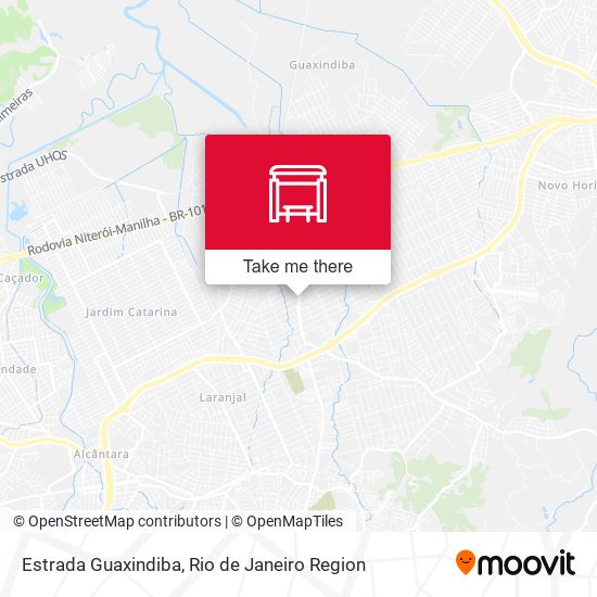 Estrada Guaxindiba map