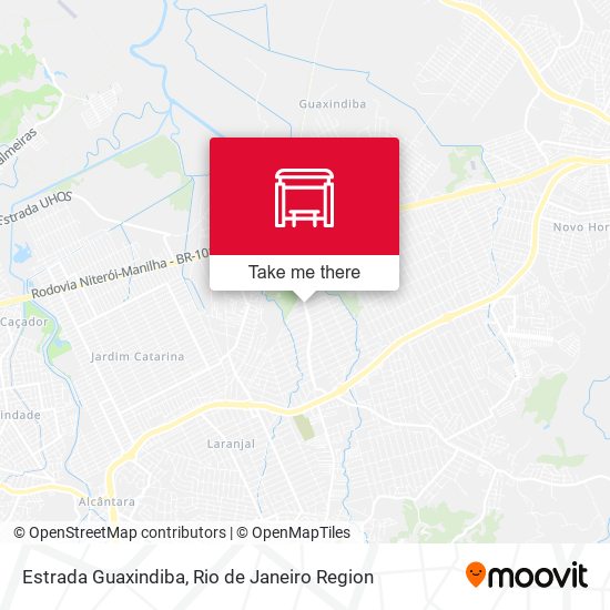 Estrada Guaxindiba map