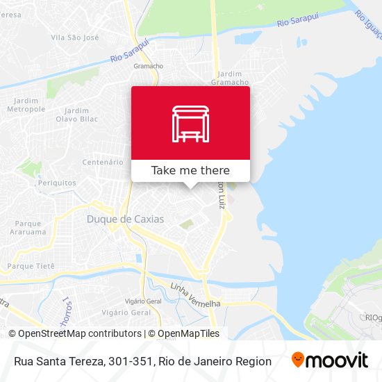 Mapa Rua Santa Tereza, 301-351
