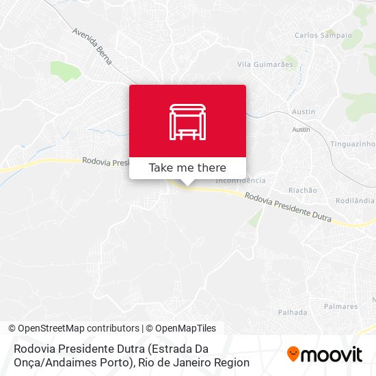 Mapa Rodovia Presidente Dutra (Estrada Da Onça / Andaimes Porto)