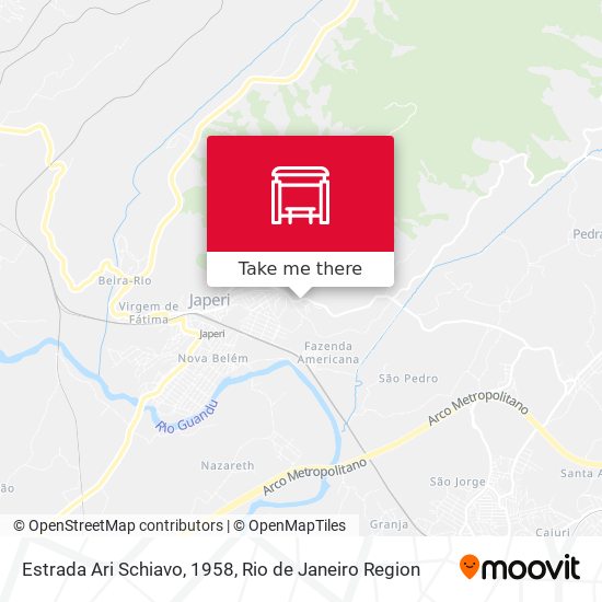 Estrada Ari Schiavo, 1958 map