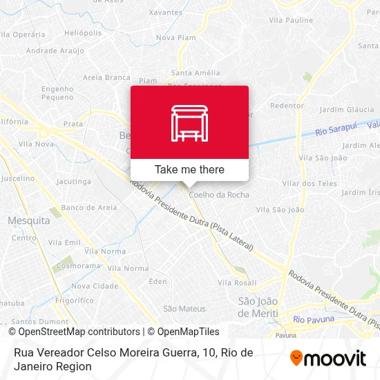 Rua Vereador Celso Moreira Guerra, 10 map