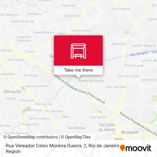 Rua Vereador Celso Moreira Guerra, 2 map