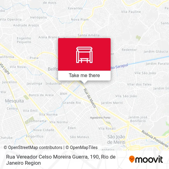Rua Vereador Celso Moreira Guerra, 190 map