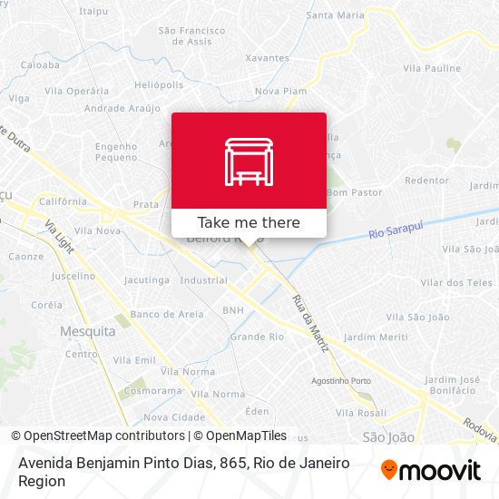 Mapa Avenida Benjamin Pinto Dias, 865